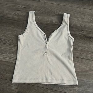 Abercrombie and Fitch crop tank top with buttons. Size small